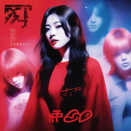 Create an alternate reality themed album cover for the music group Red Glow