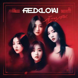 Create an alternate reality themed album cover for the music group Red Glow