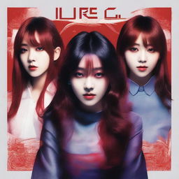 Create an alternate reality themed album cover for the music group Red Glow