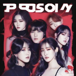 Design an alternate universe-themed album cover for the concert remix track 'Poison' from the album 'Genius Trip Part 1' by Red Glow Music Group