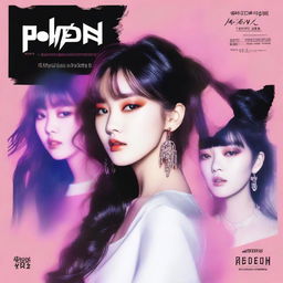 Design an alternate universe-themed album cover for the concert remix track 'Poison' from the album 'Genius Trip Part 1' by Red Glow Music Group