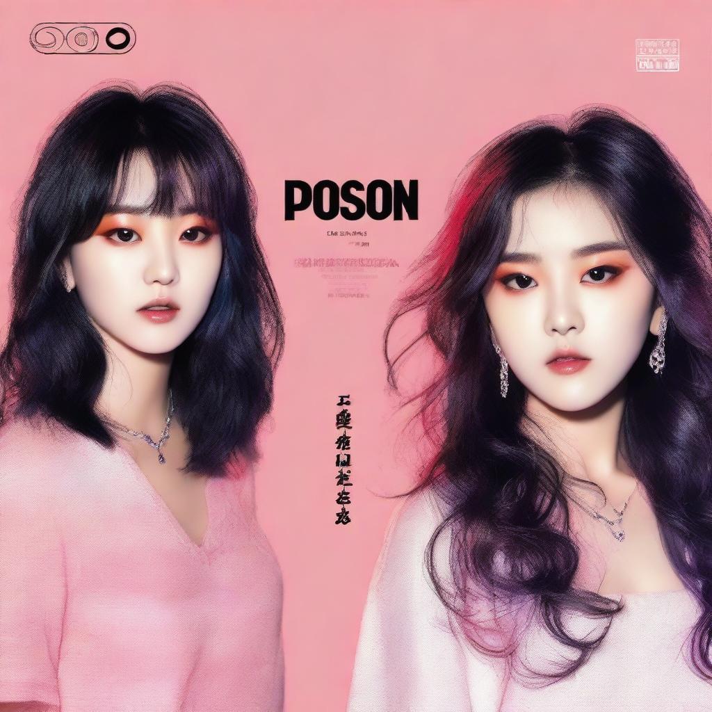 Create an alternate universe-themed album cover for the track 'Poison', a concert remix from the album 'Genius Trip Part 1' by Red Glow Music Group