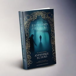 Create a captivating book cover for a novel called 'Enchanted Echos: The Twisted Dance of Glass and Shadows'