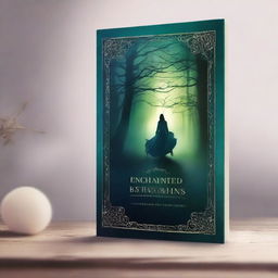 Create a captivating book cover for a novel called 'Enchanted Echos: The Twisted Dance of Glass and Shadows'