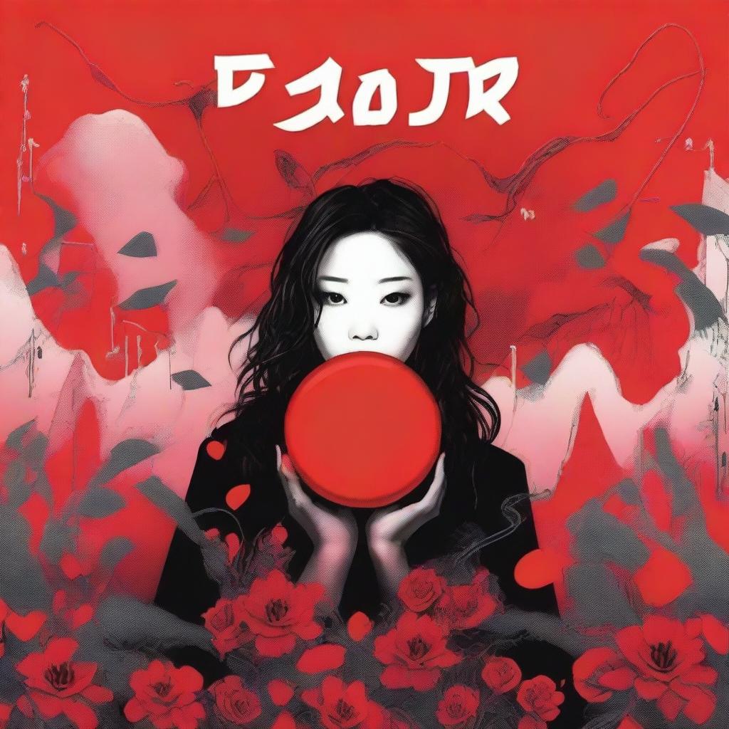 Design a lush and experimental single album cover for the post-dubstep mix of the song 'Poison', performed by '7 Days a Week' (7Dream) and Seulyeon