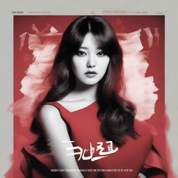 Create a lush, experimental single album cover for the post-dubstep mix 'Poison', performed by '7 Days a Week' (7Dream) and Kim Seulyeon