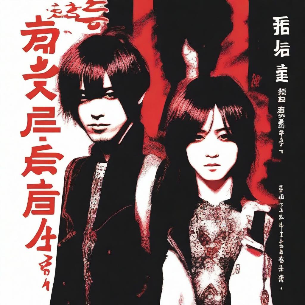 Design a dark and isolated single album cover for the alternative rock mix 'Sweet and Sour', performed by the Japanese-Korean rock band 'Dafina's Cross'