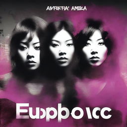 Create a single album cover for the post-dubstep mix 'Euphoric', performed by Enwon [Melissa, Danicka] and ZUMA