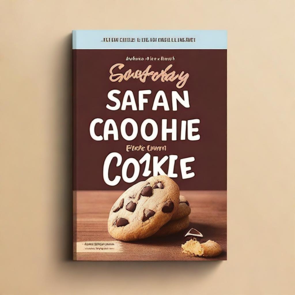 Generate an image of a professional book cover for a cookbook titled 'Super Easy Cookie Cookbook'