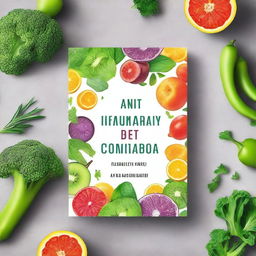 Generate an image of a book cover for a cookbook titled 'Anti-Inflammatory Diet Cookbook'