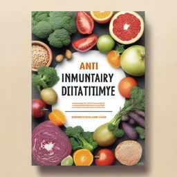 Generate an image of a book cover for a cookbook titled 'Anti-Inflammatory Diet Cookbook'