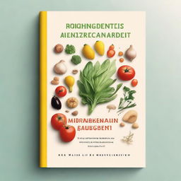 Generate an image of a book cover for a cookbook titled '5 Ingredients Mediterranean Diet'