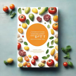 Generate an image of a book cover for a cookbook titled '5 Ingredients Mediterranean Diet'