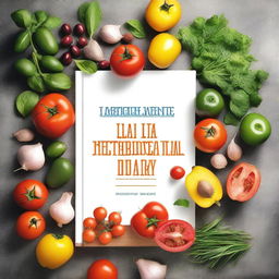 Generate a professional image of a book cover for a cookbook titled '5 Ingredients Mediterranean Diet'