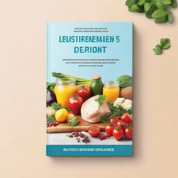 Generate a professional image of a book cover for a cookbook titled '5 Ingredients Mediterranean Diet'