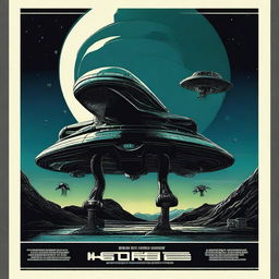 Create an alternative movie poster for the 1979 film 'Alien' in a clip art style