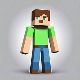 Generate an image of Alex from Minecraft in a stylish and confident pose