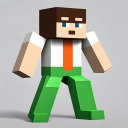 Generate an image of Alex from Minecraft in a stylish and confident pose