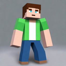 Generate an image of Alex from Minecraft in a stylish and confident pose