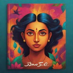 Create an attention-grabbing and impactful book cover portraying vivid themes for the title 'රාවණා'. Ideal style is a blend of vector art and digital painting.