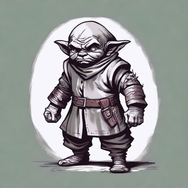 Generate an image of a scary halfling character from Dungeons and Dragons