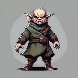 Generate an image of a scary halfling character from Dungeons and Dragons