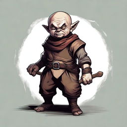 Generate an image of a scary halfling character from Dungeons and Dragons