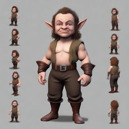 Generate an image of a stout halfling character