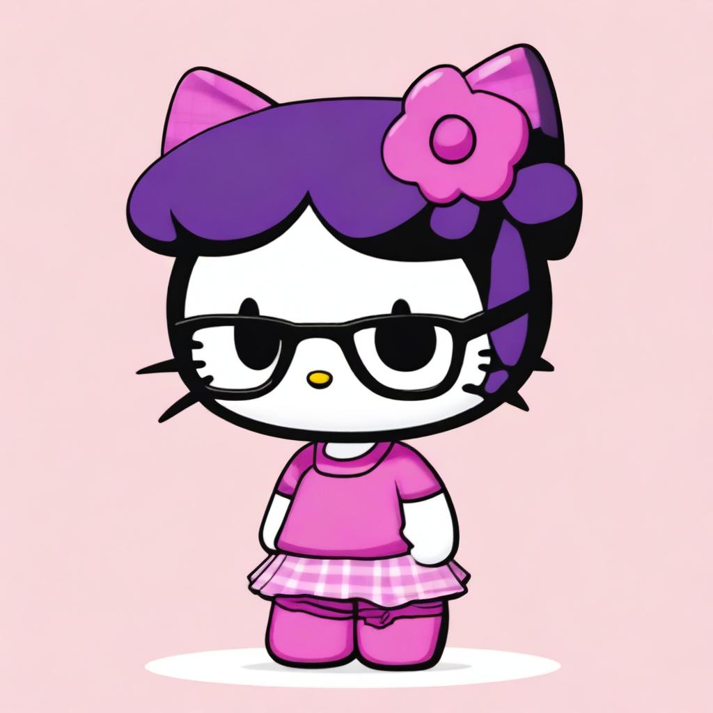 Generate an image of Hello Kitty with unique features