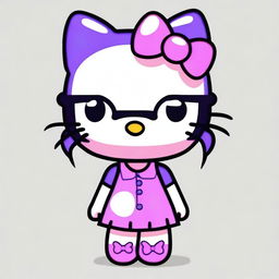 Generate an image of Hello Kitty with unique features