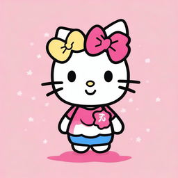 Generate an image of the character Hello Kitty, but with the name 'María José' written in a cute and friendly style.