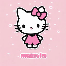 Generate an image of the character Hello Kitty, but with the name 'María José' written in a cute and friendly style.