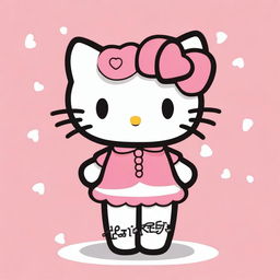 Generate an image of the character Hello Kitty, but with the name 'Sol Beatriz' written in a cute and friendly style.