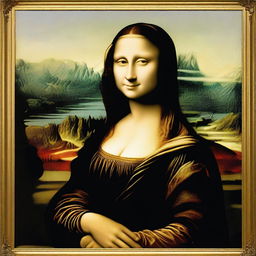 Generate an image of 'La Joconde', also known as the Mona Lisa, the world-renowned painting by Leonardo da Vinci