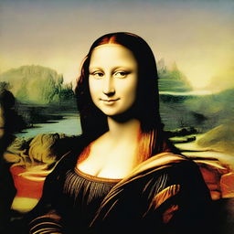 Generate an image of 'La Joconde', also known as the Mona Lisa, the world-renowned painting by Leonardo da Vinci