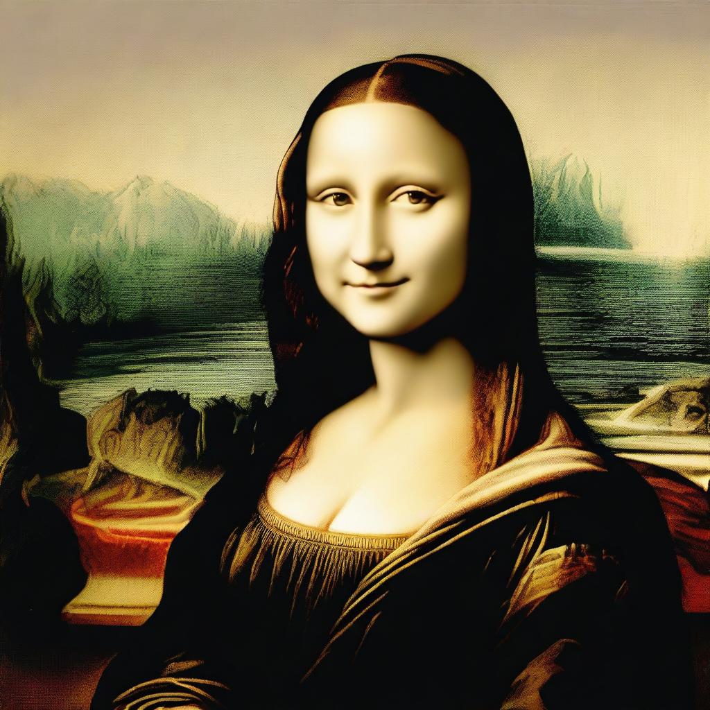 Generate an image of 'La Joconde', also known as the Mona Lisa, the world-renowned painting by Leonardo da Vinci