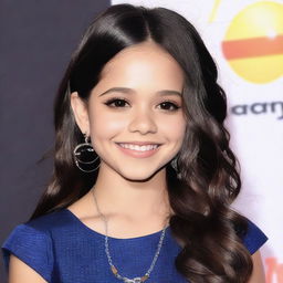 Generate an image of Jenna Ortega, a popular young actress known for her roles in various TV shows and films