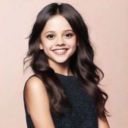 Generate an image of Jenna Ortega, a popular young actress known for her roles in various TV shows and films