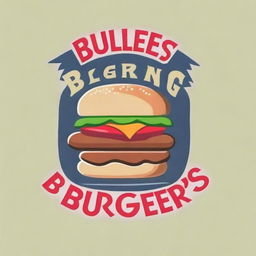 Generate a design for a tee shirt that features the text 'BULLETS BURGERS 'N BEERS'