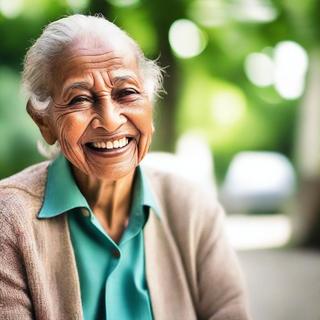 Generate an image of a senior citizen, showcasing their wisdom and experience