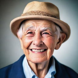 Generate an image of a senior citizen, showcasing their wisdom and experience