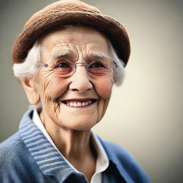 Generate an image of a senior citizen, showcasing their wisdom and experience