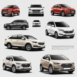 Create an image of a car that combines the features of all Hyundai cars available in India
