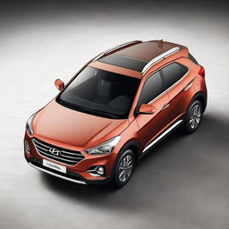 Generate an image of a car that combines the designs of the Hyundai Creta and the Hyundai Verna