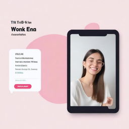 Create an image for a webinar email invitation dedicated to TikTok, where collaborators will be the guests