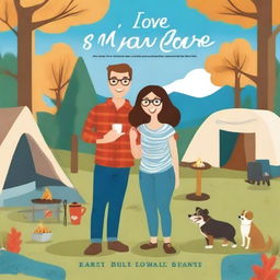 Design a modern romance book cover titled 'I Love You S'more'