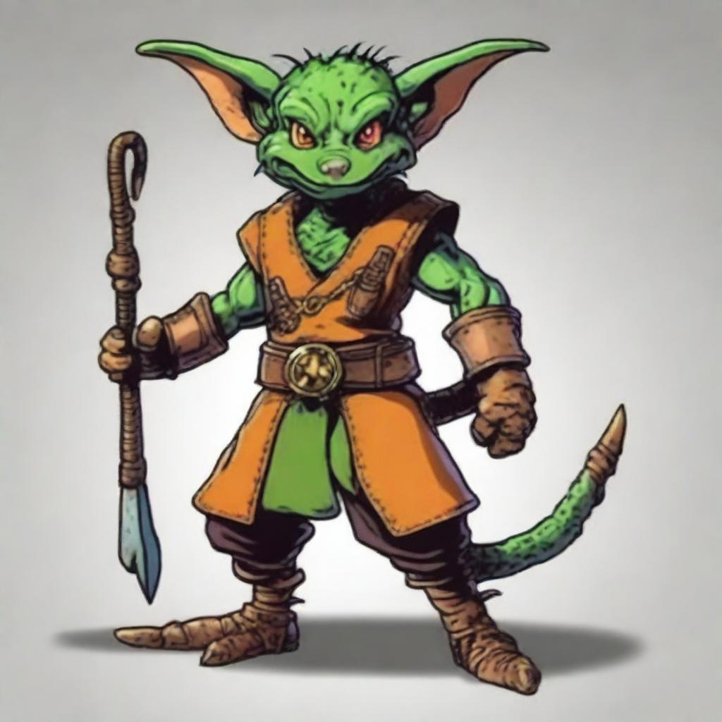 Generate an image of a Kobold Artificer, a small reptilian creature from fantasy lore