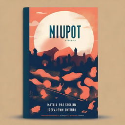 Create a book cover in a unique and different art style