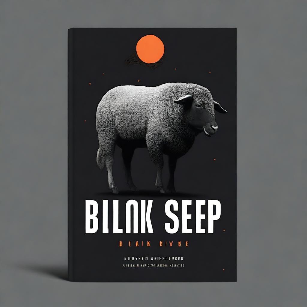 Create a book cover for a collection of poems titled 'Black Sheep, Dark Horse'