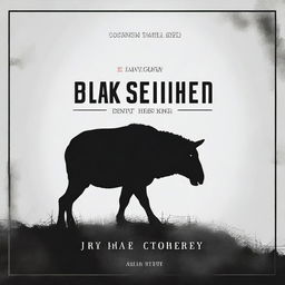 Create a book cover for a collection of poems titled 'Black Sheep, Dark Horse'